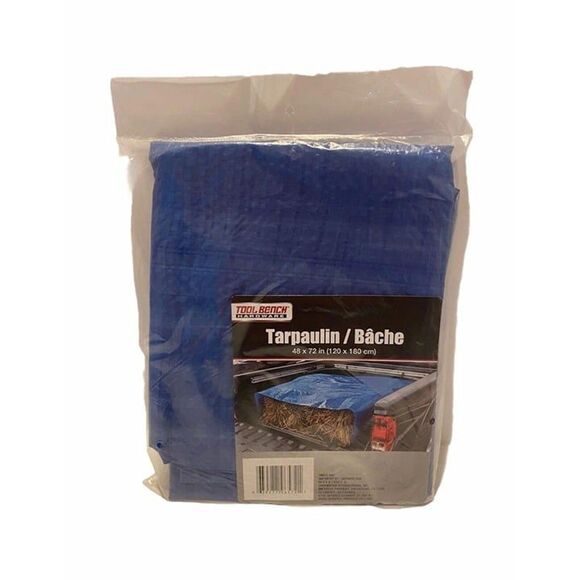 Tool Bench Hardware Lightweight Mesh Plastic Tarp Cover Blue 48 x 72 inch - Picture 1 of 5